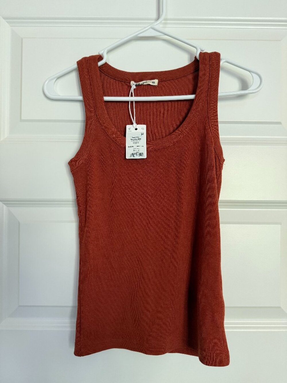 NWT Women's Marine Layer Lexi Rib Tank, Baked Clay, XS